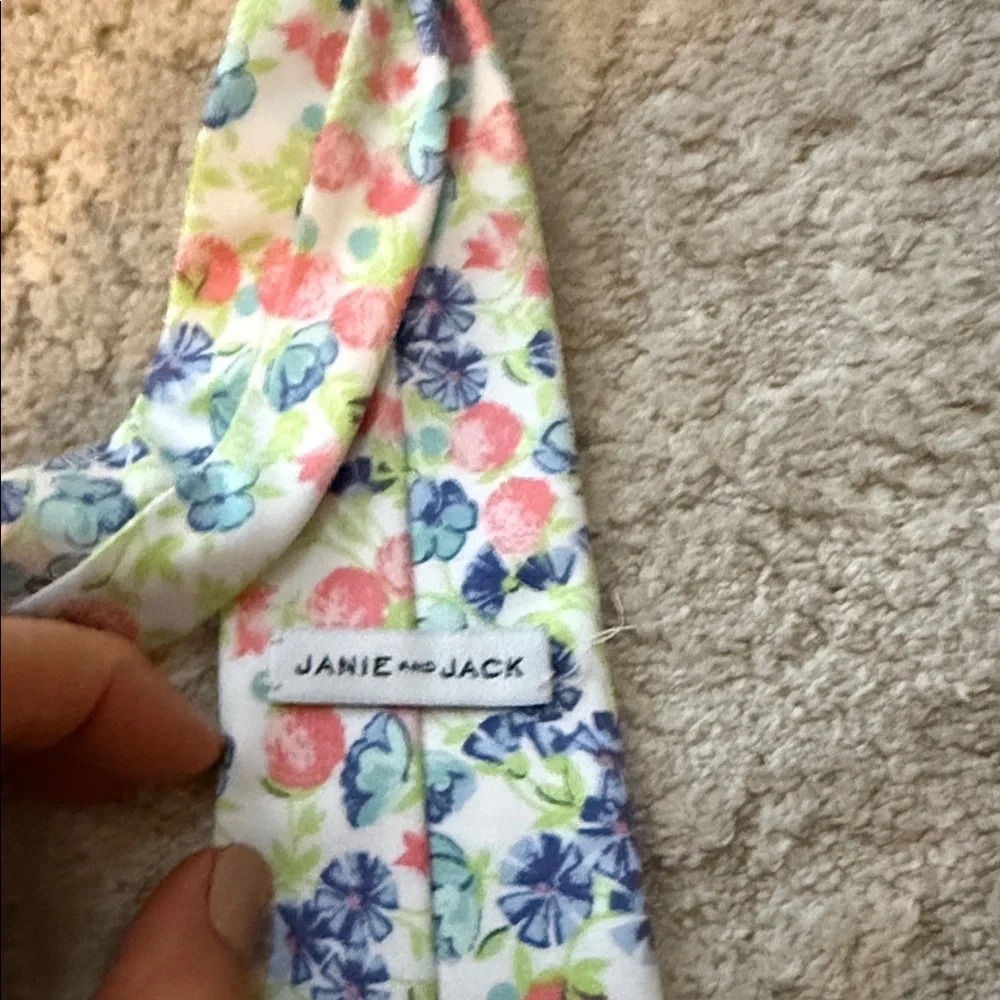 Janie and Jack Multicolor Floral Kids Tie